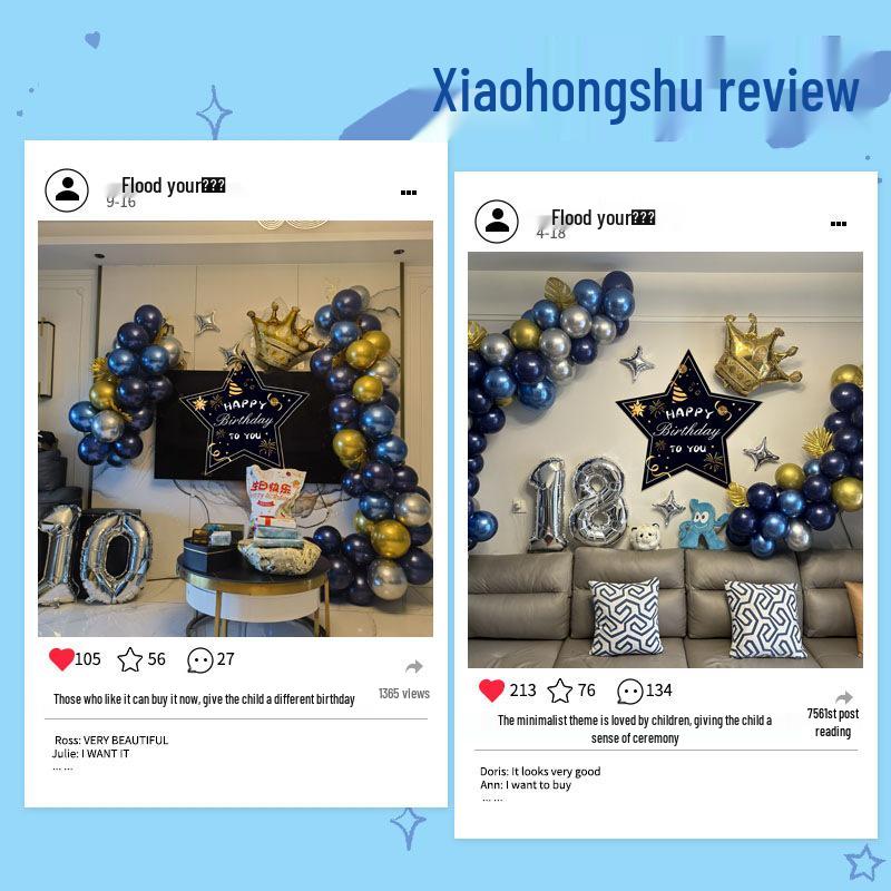 18th Birthday Celebration Decor with Surprise Party Balloons for Boy's Coming-of-Age Ceremony