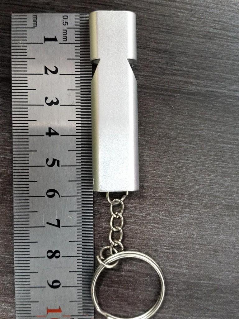 Aluminum Dual-Frequency Survival Whistle - Double Tube Outdoor Lifesaving EDC Tool