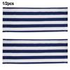 1/2Pcs Beach Chair Cover Beach Lounger Replacement Cloth Polyester Fabric 120x44cm White And Blue Striped Picnic Chairs Cover