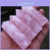 Unique Natural Rock Rose Quartz Crystal Point Healing Stone Obelisk Wand With Distinctive Lines