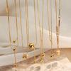 Minimalist Double-Layer Gold Bean Necklace for Luck - Cold Style Clavicle Chain In Stock
