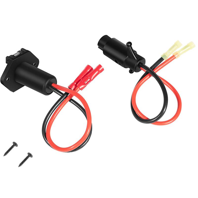Trolling Motor Plug and Receptacle Set for Marine Boat, 14365-6 Male & 14366-6 Female Trolling Motor Connector 12 Volt/8 Gauge 1Set