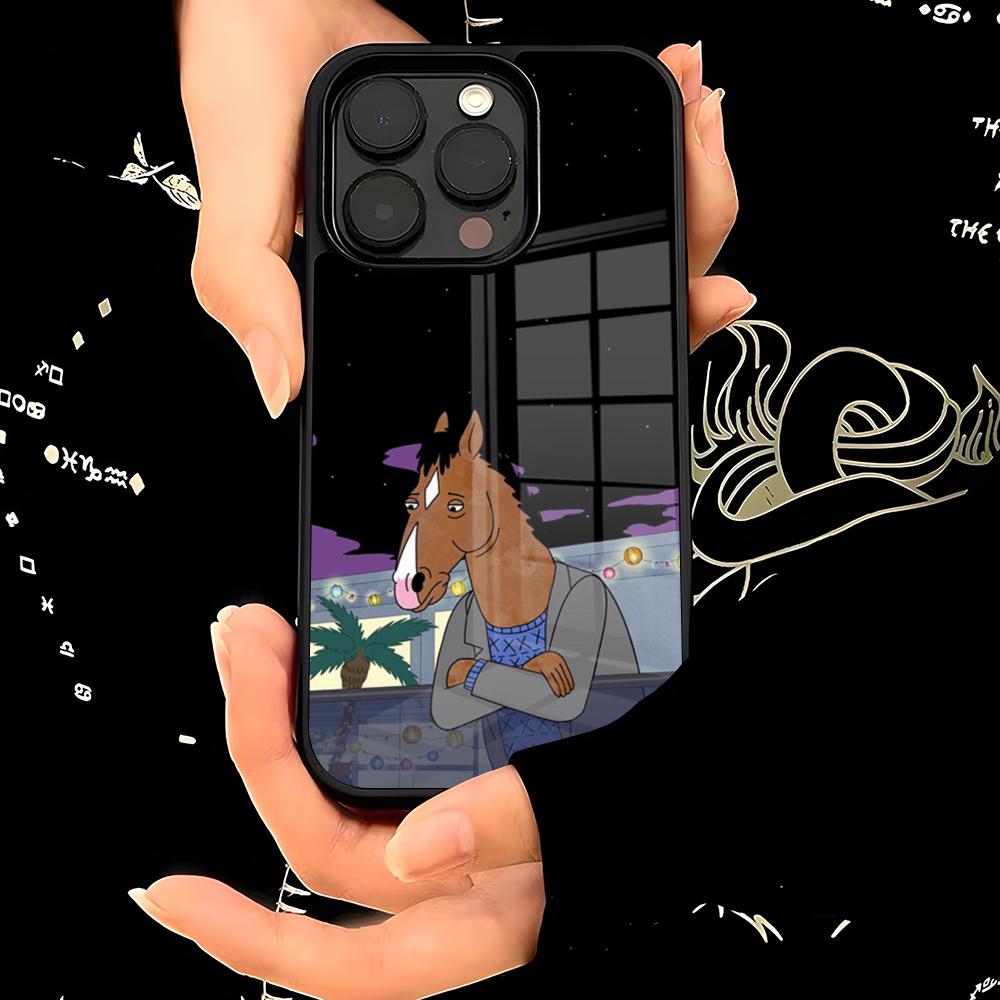 B-BoJack Horseman Phone Case PC+TPU For IPhone 15 16 17ProMax 13 16 11 12 14 Pro Xs Max Mini Xr X Plus Cover