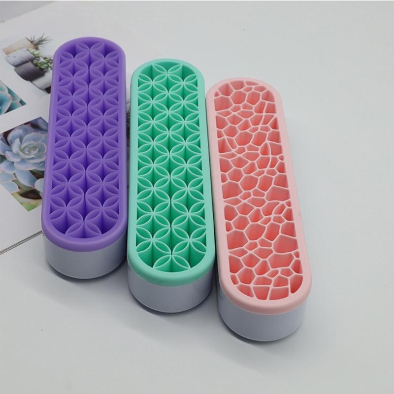 Silicone Makeup Brush Organizers Multifuntional Pen Stand Craft Tool Holder Silicone Texture Suitable for Makeup Brushes