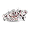 Men's Jeans Rhinestone Dark Skull Head Women Belt Western Denim Shiny Rivet Design Artificial Diamond Belt Hip Hop Punk Y2k Belt