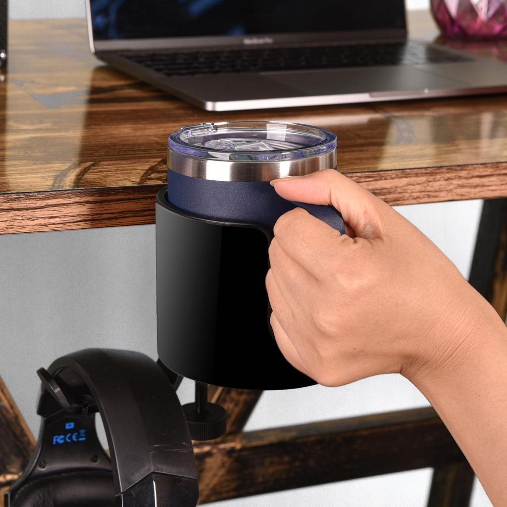 Shenytic Drink Holder, DeskEarphone Stand, Tabletop Drink Holder, Fits Large Cups Up To 10cm Diameter, Multifunctional Storage Rack, Made of ABS and