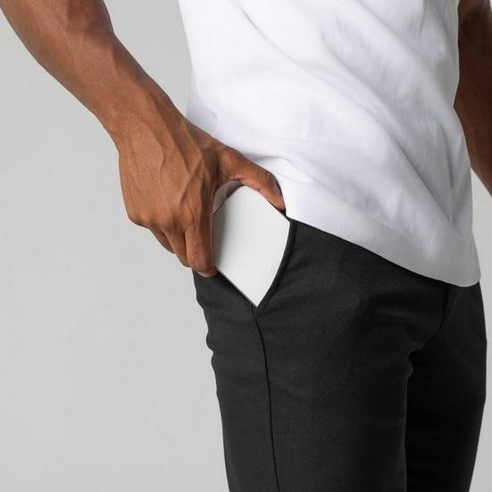 Spodnie męskie Elastyczny, średni stan, zapinane na zamek, kieszenie, Slim Fit, jednokolorowe, miękkie, oddychające, biznesowe, formalne, długie spodnie