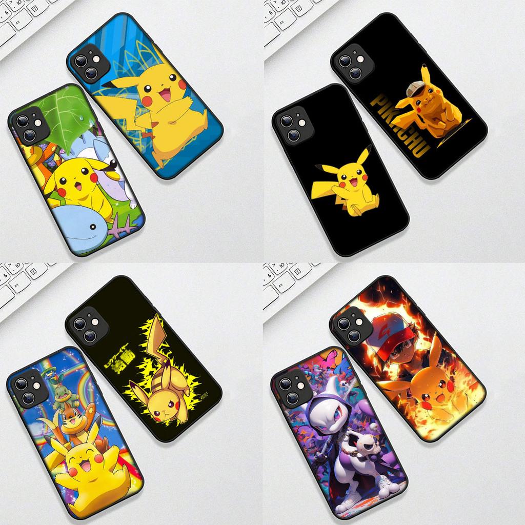 Casing for Apple iPhone 17 Pro XS Max Air 6 7 8 Plus 5 + SE 2022 SE2 16E Phone Cover Soft Case Cartoon P-Pokemons GO P-Pikachus