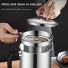 Oil Strainer Pot Stainless Steel Bacon Grease Can Oil Storage Can Container with Fine Mesh for Storing Frying Oil and