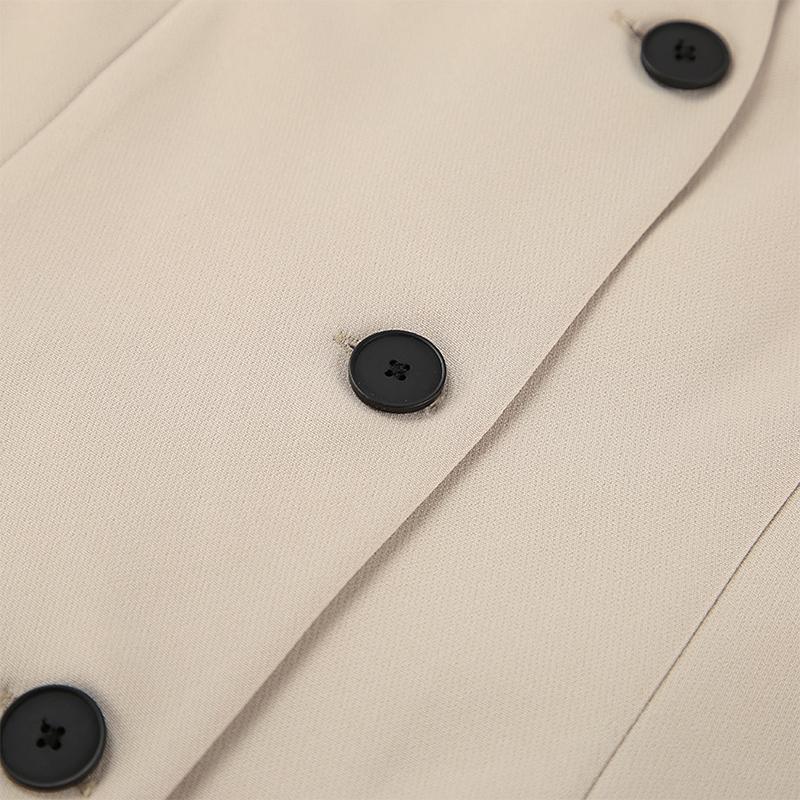 Women Causal Waistcoat Trousers Suit Spring V-neck Sleeveless Single Breasted Vest High Waist Wide Leg Pants Commute Sets