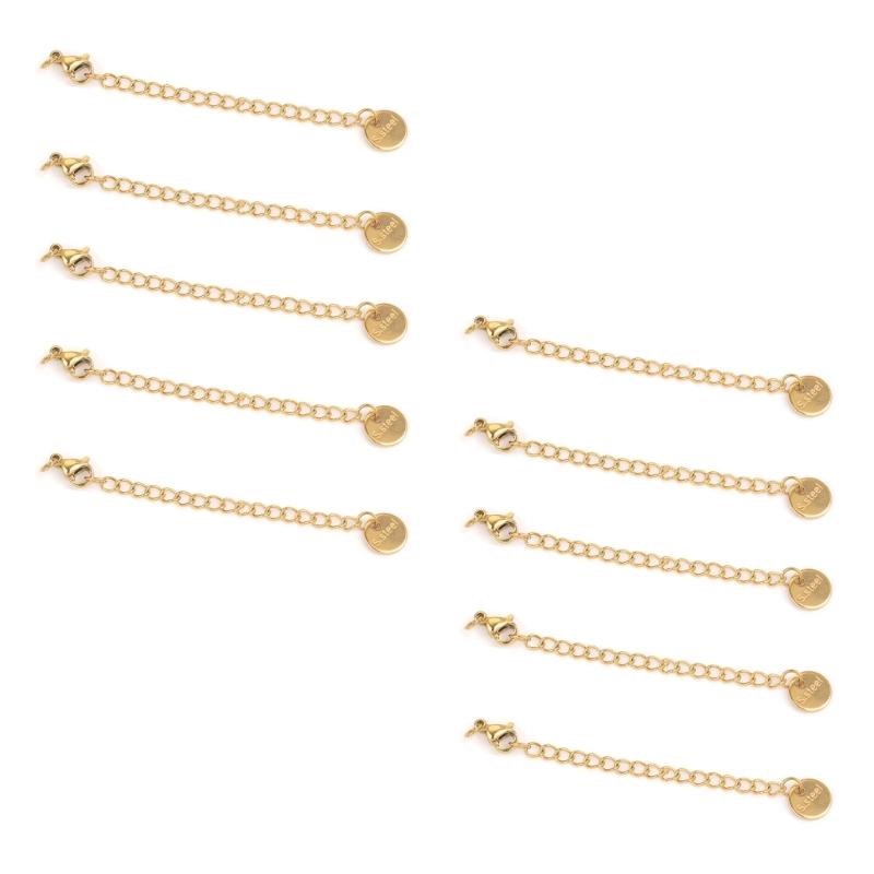 Elegante Schwanzkettenverlängerung, 5 cm, Edelstahl-Schwanzkette für Halskettenverlängerungen, Armbandverlängerungskette