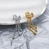 Korean Fashion Ear Clip Piercing Tassel Earrings for Girls Women Silver Color Zircon No Ear Hole Cartilage Jewelry LAMOON
