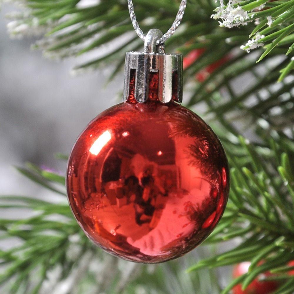 

Пластиковая подвеска в виде рождественской елки, красная подвесная декоративная подвеска, набор рождественских шаров, фоновая раскладка 36 Pcs