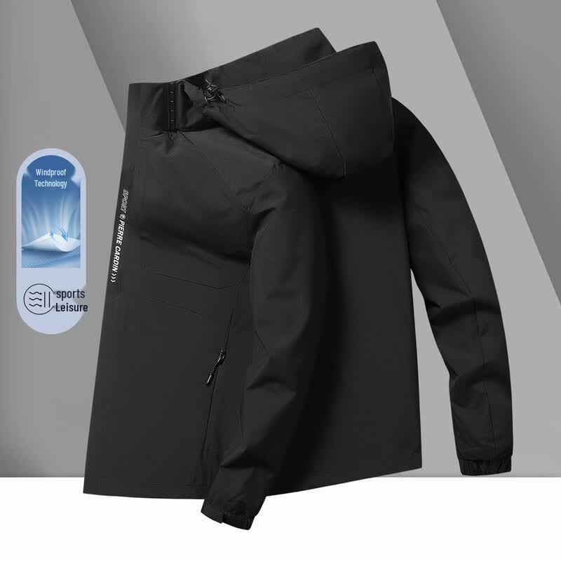 Pierre Cardin Men s Detachable Hooded Windbreaker Jacket 4XL