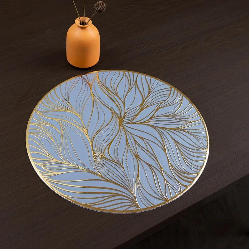 PVC Blumen Platzset Bunter Floraler Untersetzer Hitzebeständige Matte Hochzeitsfeier Deko Heimküche Esstisch Dekoration