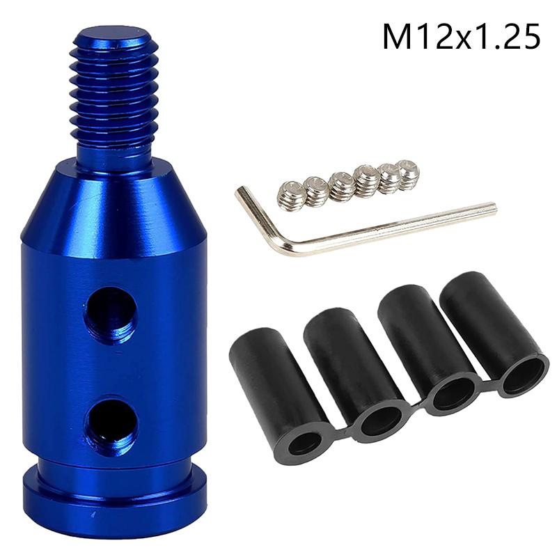 Universal Car Auto Aluminum Gear Shift Knob Adapter For Non Threaded Shifters