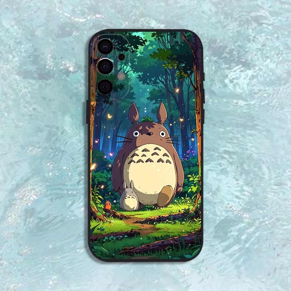 Anime T-Totoro-ES Cute Phone Case For Samsung S25,S24,S21,S22,S23,S30,Ultra,S20,Plus,Fe,Lite,Note,10,9,5G Black Cover