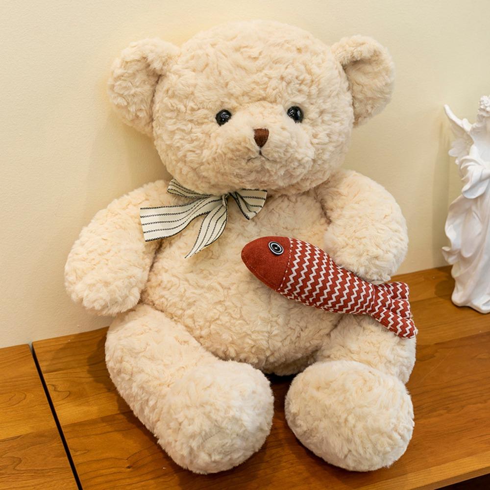 Kong-Fu Bear Stuffed Toy Dressing Bear Stuffed Soft Bear Doll Hug Fish Bear Plush Toy  Home Decor