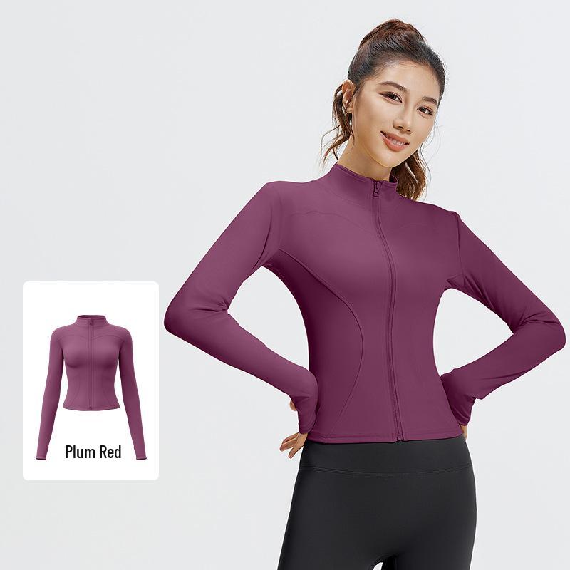 

Женская облегающая куртка для йоги Juyitang – Весенне-осенний топ для бега и фитнеса S