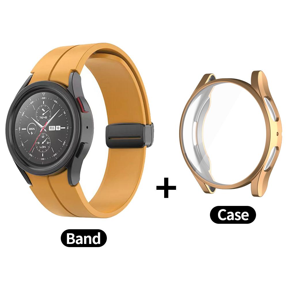 Case+Band for Samsung Galaxy Watch 4/5/6 40mm 44mm All-Around Soft TPU Protector Cover for Galaxy Watch6 Classic 43mm 47mm Strap