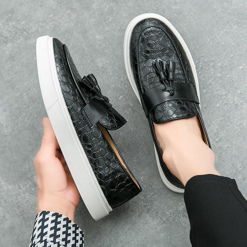 Men Loafers Black Office Shoes Casual Sneakers Dress Prom Tuxedo Party Shoes Large Size