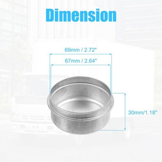 Uniwersalna osłona przeciwpyłowa/smarownica piasty koła do przyczepy 69mm/2.72" Zestaw 4 sztuk