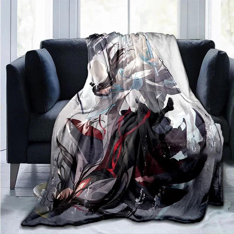 Grandmaster of Demonic Cultivation Lan Wangji Wei Wuxian Cute Plush Warm Blanket Large Anime Customized Blanket