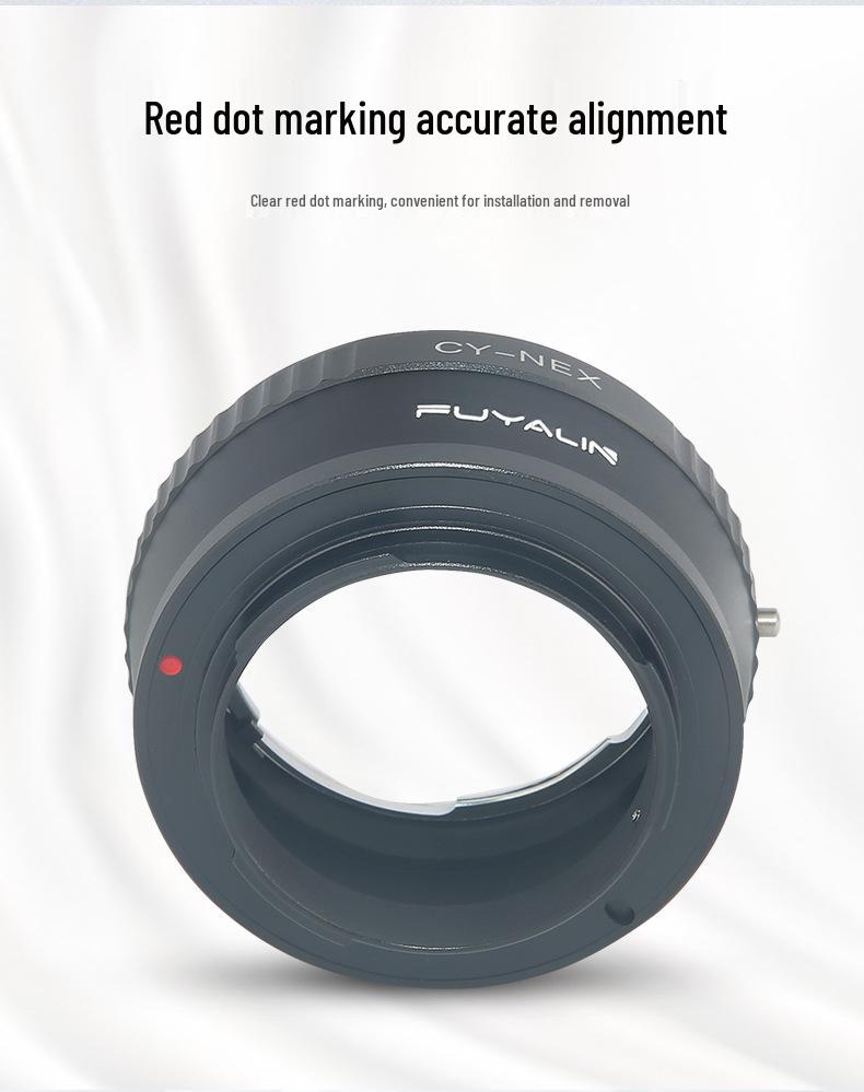 CY-NEX Lens Adapter: Compatible with Contax CY Mount Lenses for Sony E-mount Mirrorless Cameras.