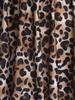 Women Prehistoric Cave Girl Costume Patchwork Print One Shoulder Jagged Hem Dress Over Sleeve Pair