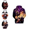 Lebhafter Demon Slayer Kimetsu No Yaiba 3D-gedruckter Hoodie für Freizeitkleidung