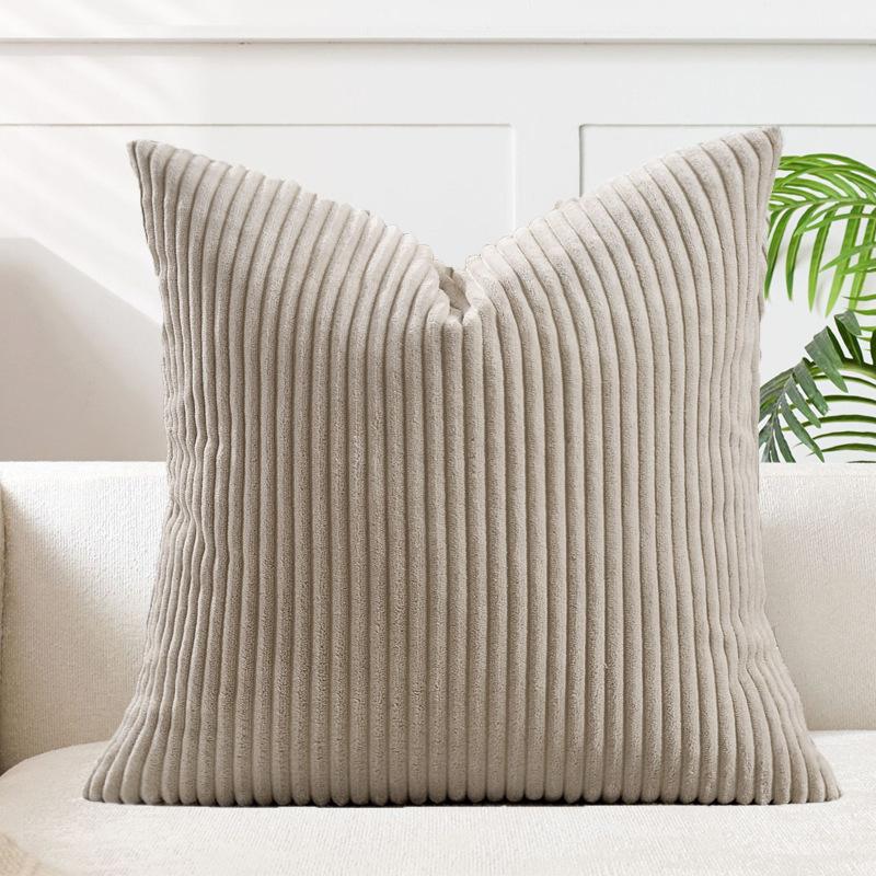 2 Pack Corduroy Pillow Covers, Soft Textured Fabric, Double-Sided Design with Zipper Closure,Suitable for Sofa, Bed, Living Room,Home Decoration