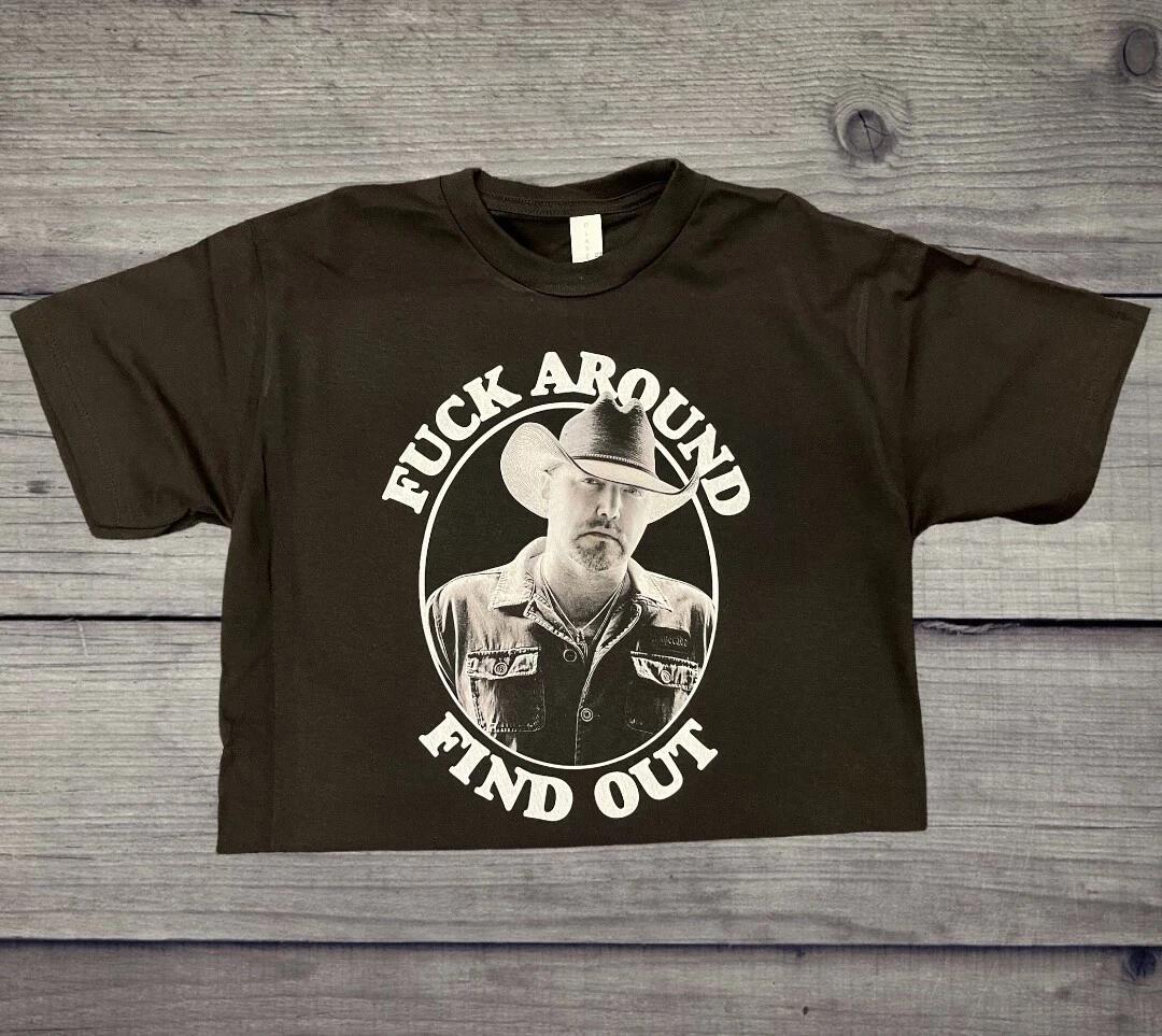 

FAFO Jason Aldean Women s Short Sleeve Crop Top | Western Fashion Sizes S-XL S