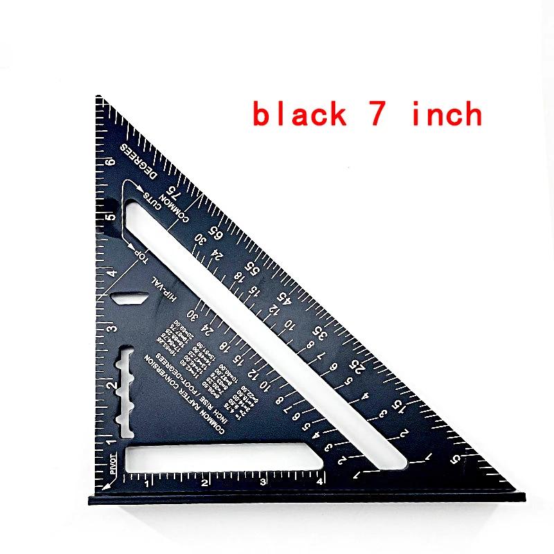 Dřevoobráběcí hliníkové slitiny Trojúhelníkové měřidla Měřící nástroje Měřící nástroje Vysoce přesné značkovací úhlové pravítko metrické a imperiální