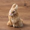 Mini Lifelike Animal Desktop Furnishings Easter Rabbits Simulation Plush Toys Rabbit Model