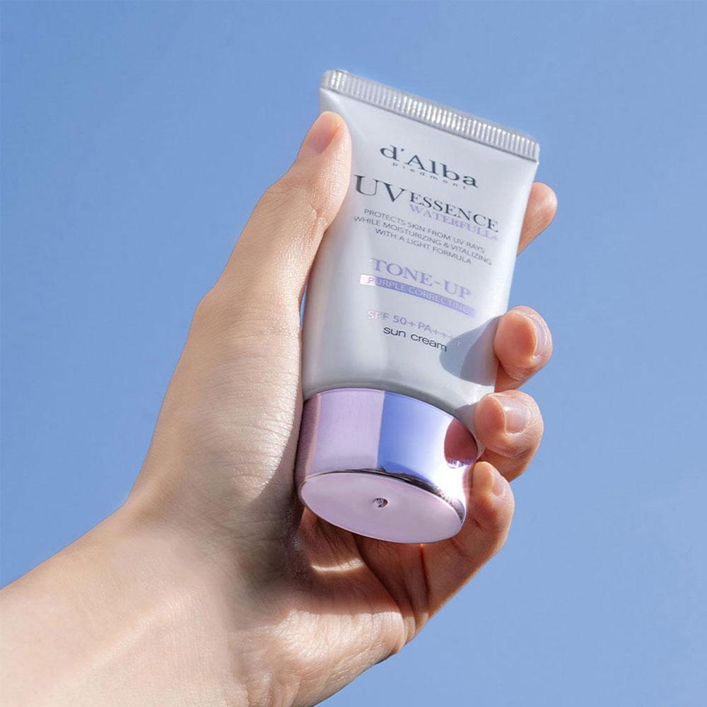 d'Alba Waterful Tone-Up Purple Korrigierende Sonnencreme 50ml (SPF50 +)