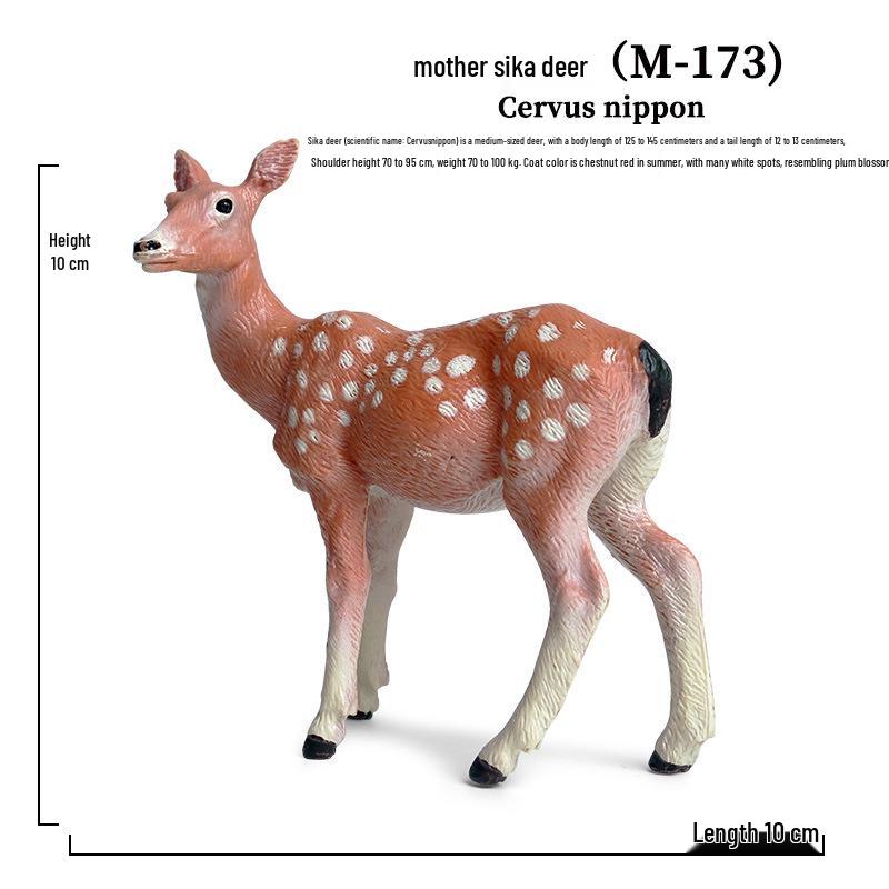 Cross-Border Christmas Wildlife Toy Set: White-tailed & Sika Deer Static Model