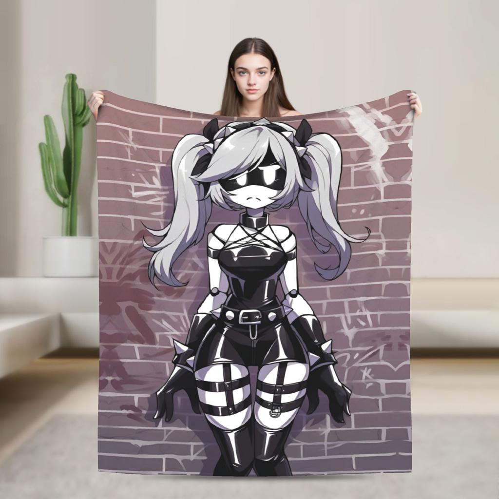 Murder Drones  Blanket Uzi Doorman Wool Funny Breathable Throw Blanket for Bedspread  Winter