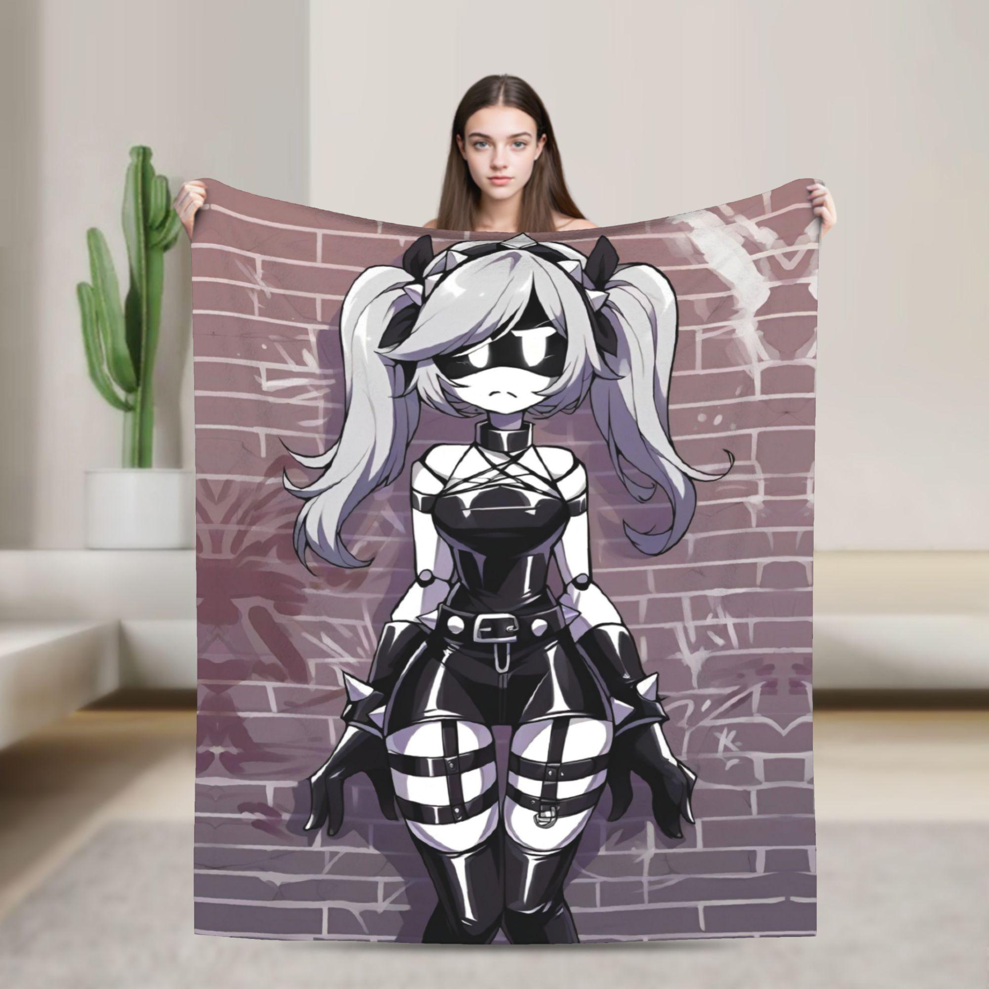 

Murder Drones Blanket Black Comedy Flannel Novelty Soft Throw Blanket for Home Restaurant Winter 200x150cm 80x60in
