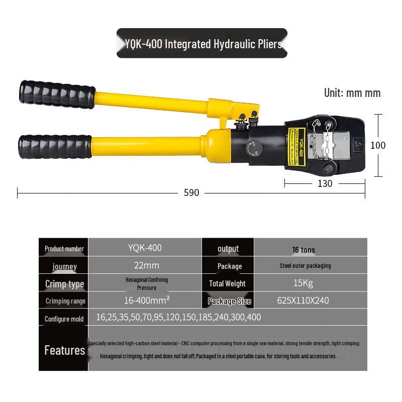 DAXTE YQK-400 Hydraulic Crimping Pliers