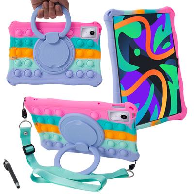 Kinder Funda Hülle für Lenovo Xiaoxin Pad 2024 11 Zoll 360 Grad drehbarer Ständer Abdeckung für Tab M11 TB-330FU TB-331FC Weiche Silikonhülle