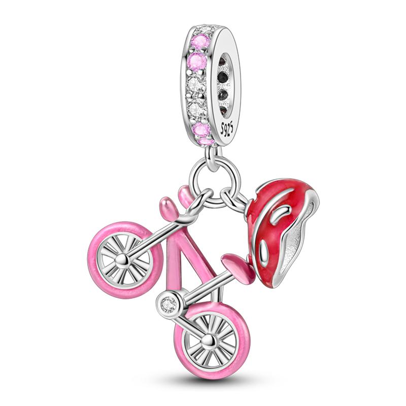 100 copper Flower Balloon Chocolate Gift Bicycle Charm Bead Charms Bead Charms Pendants Compatible With 3mm Bracelets Do It Yourself Fine Jewellery M