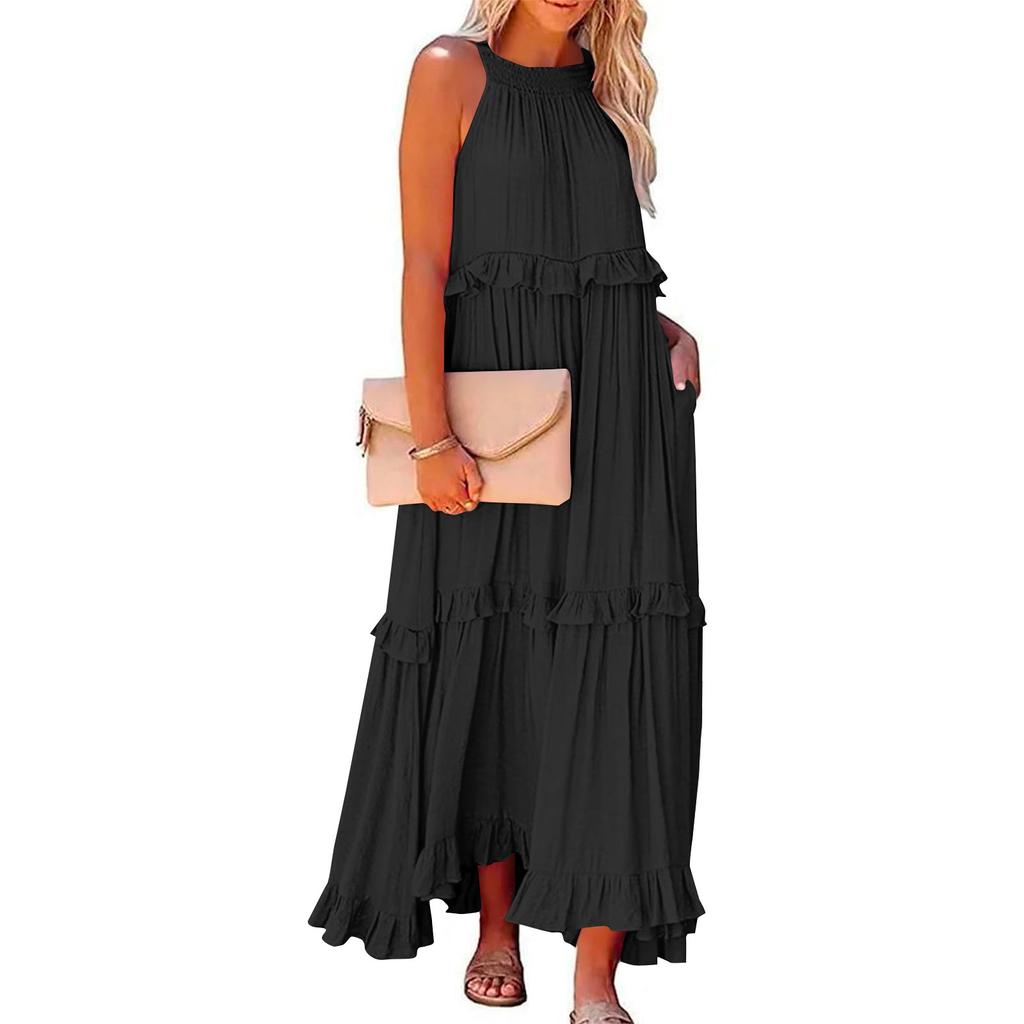 Women's Summer Long Dress Big Swing Beach Dress