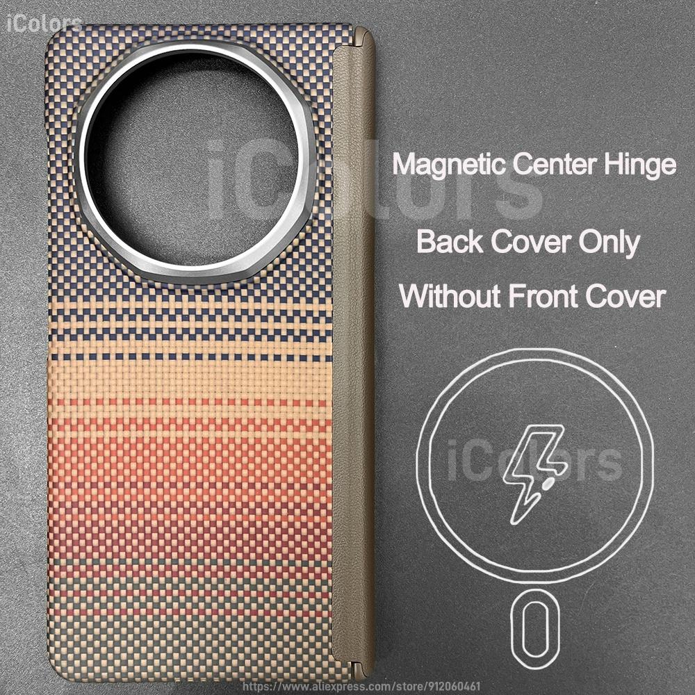 Magnetiskt MagSafe-fodral för Honor Magic V5 Kevlar Aramid Kolfiberöverdrag Ultratunt Lättviktigt Smalt Pansar Skyddande Fodral