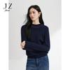 JUZUI Premium Pure Wool Mock Neck Knit Sweater