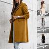 Womens Winter Wool Coat Trench Jacket Ladies Warm Slim Long Overcoat Outwear