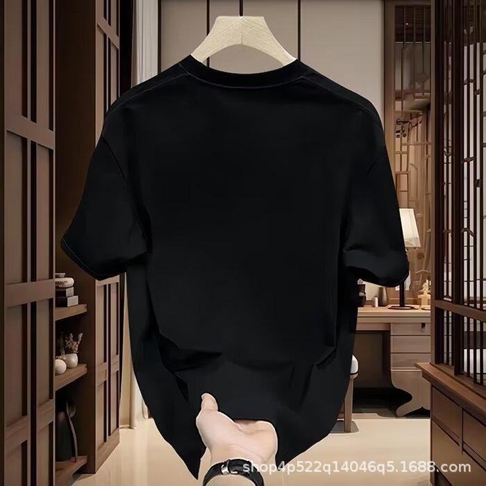Men'S High-Grade Printed Short-Sleeved T-Shirt Fashion Cotton T-Shirt Half-Sleeved Men'S Fashion