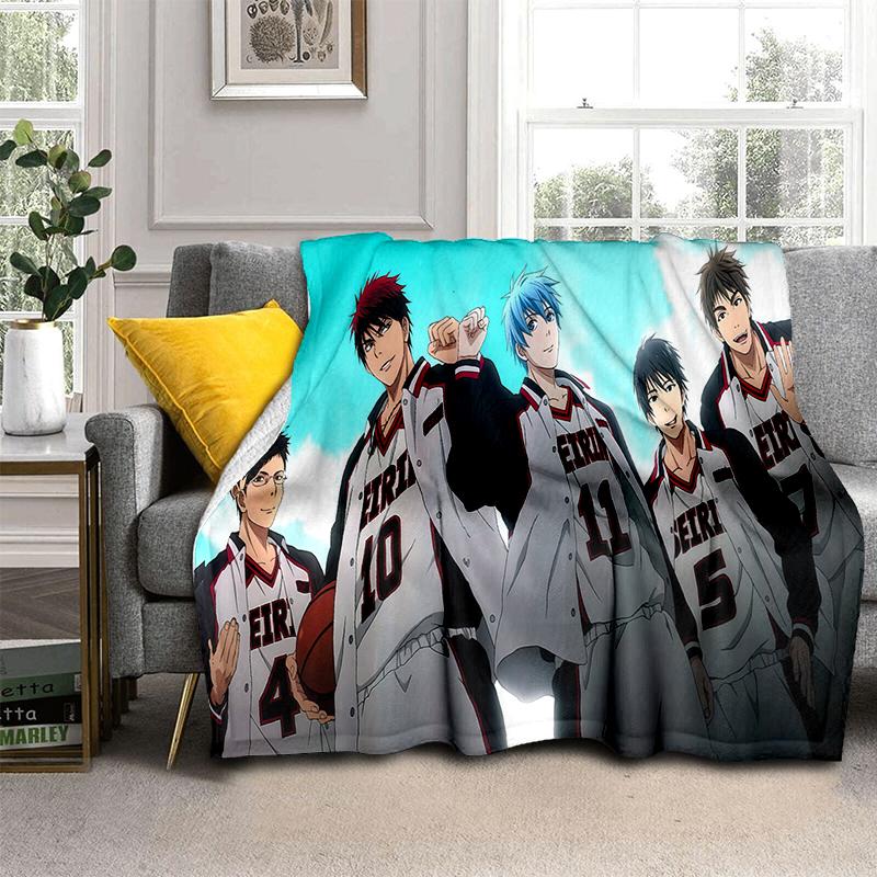 29 Style New Cartoon Kuroko Basketball Anime Flannel Blanket,Soft Throw Blanket for Home Bedroom Bed Sofa Travel Cover Kid Gift
