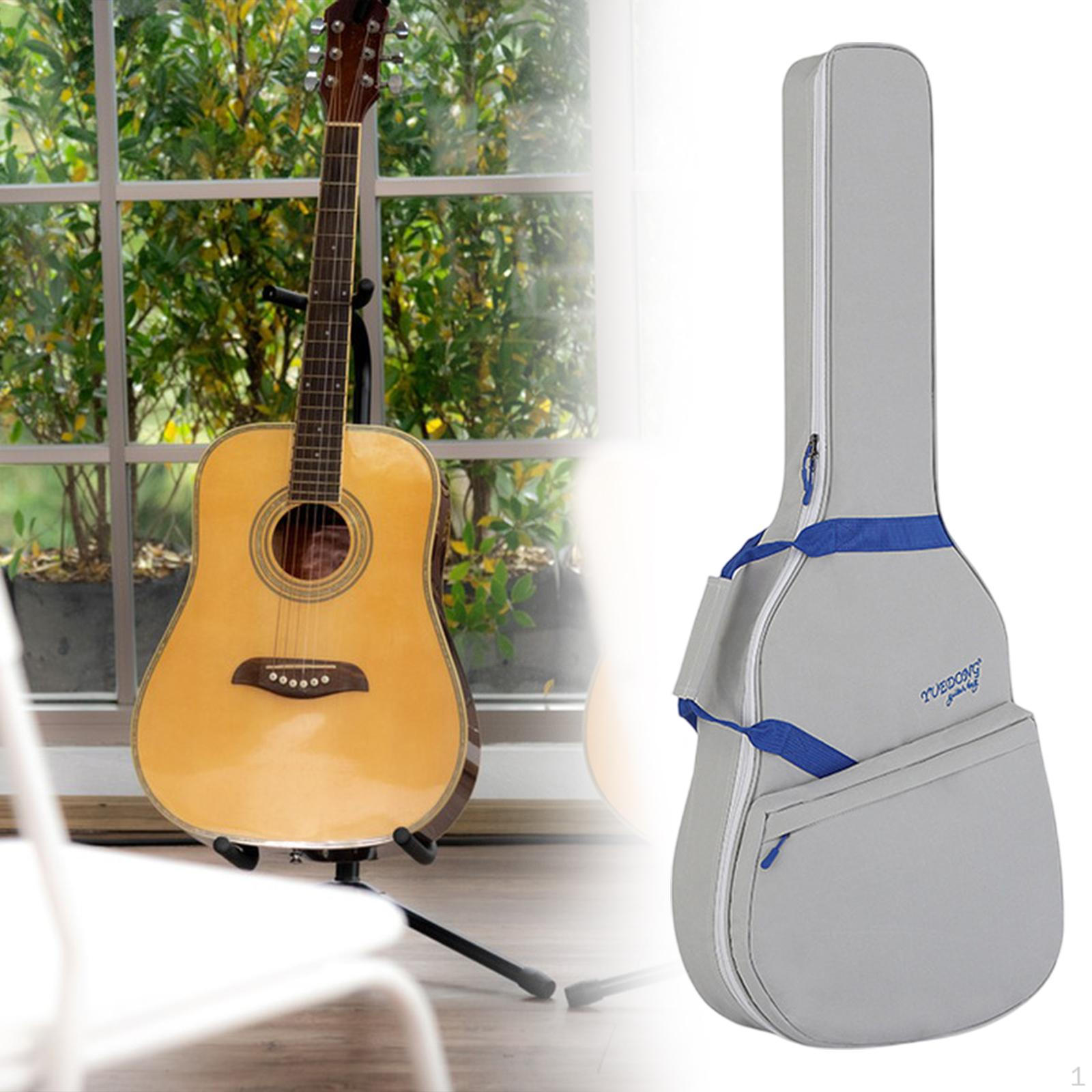 

Акустическая гитара сумка рюкзак пылезащитный портативный ткань Оксфорд двойные ремни водонепроницаемый профессиональный gray blue