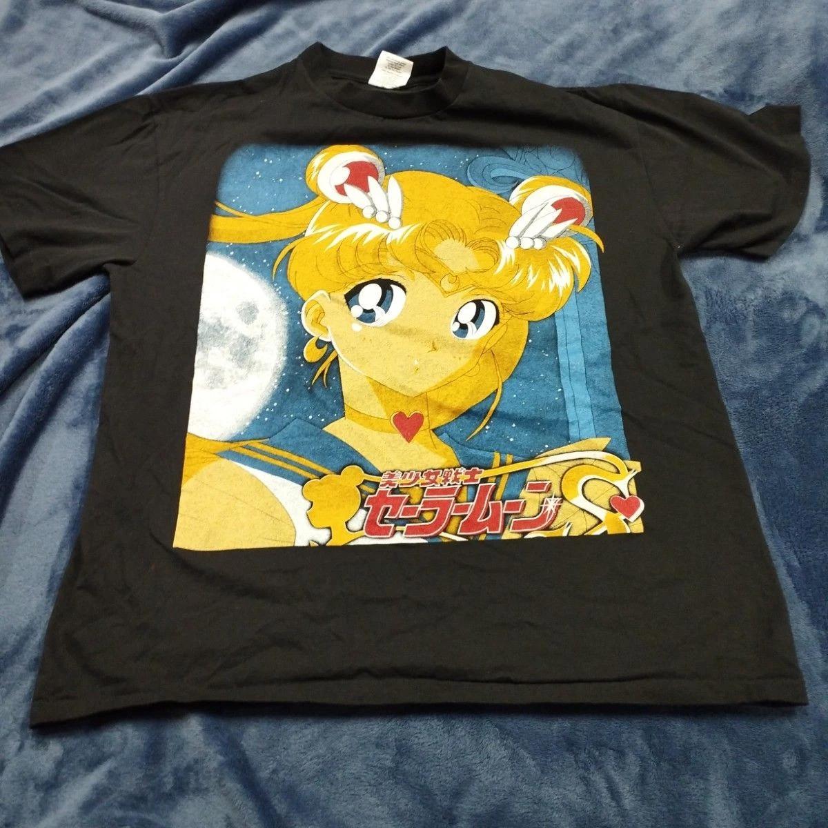 Sailor Moon Usagi Anime T-Shirt Black XL Manga Tee Streetwear Japan Graphic 3XL