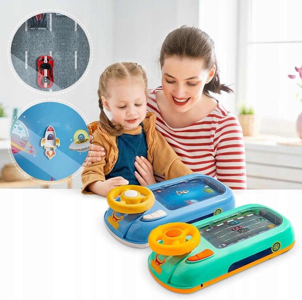 Steering Wheel Console Driving Simulator Rocket Flight Interactive Space Track